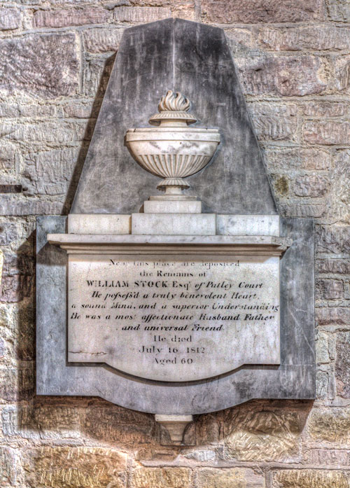 Memorial to William Stock Memorial to William Stock