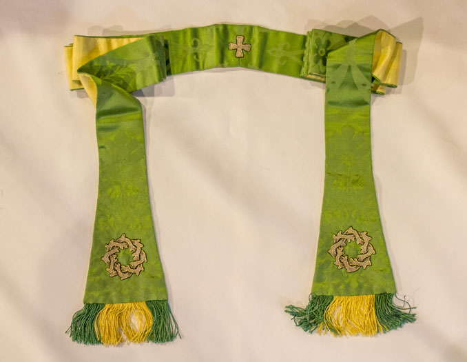 Stole in Green Damask