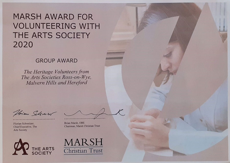 Marsh Award for team working on new Tapestry at Hellens